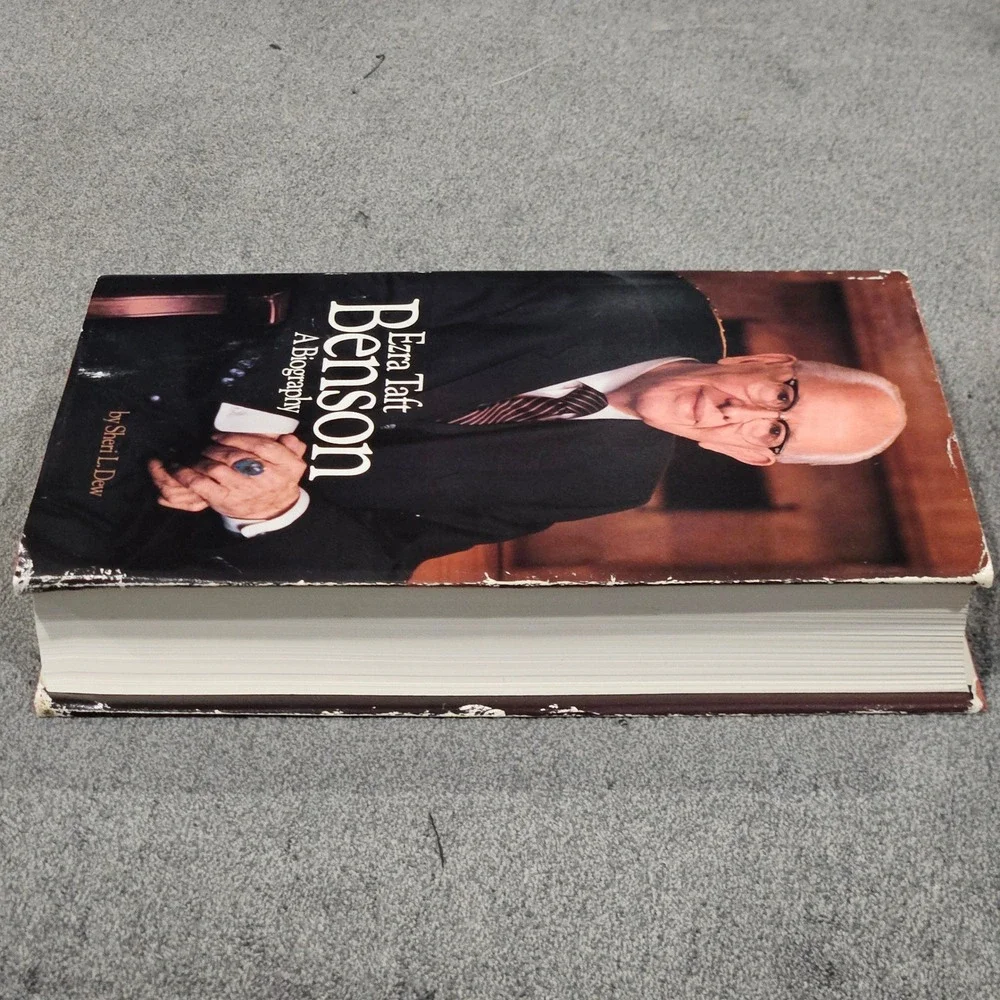 SIGNED Ezra Taft Benson A‎ Biography by Sheri L Dew Hardcover Deseret Book 1987